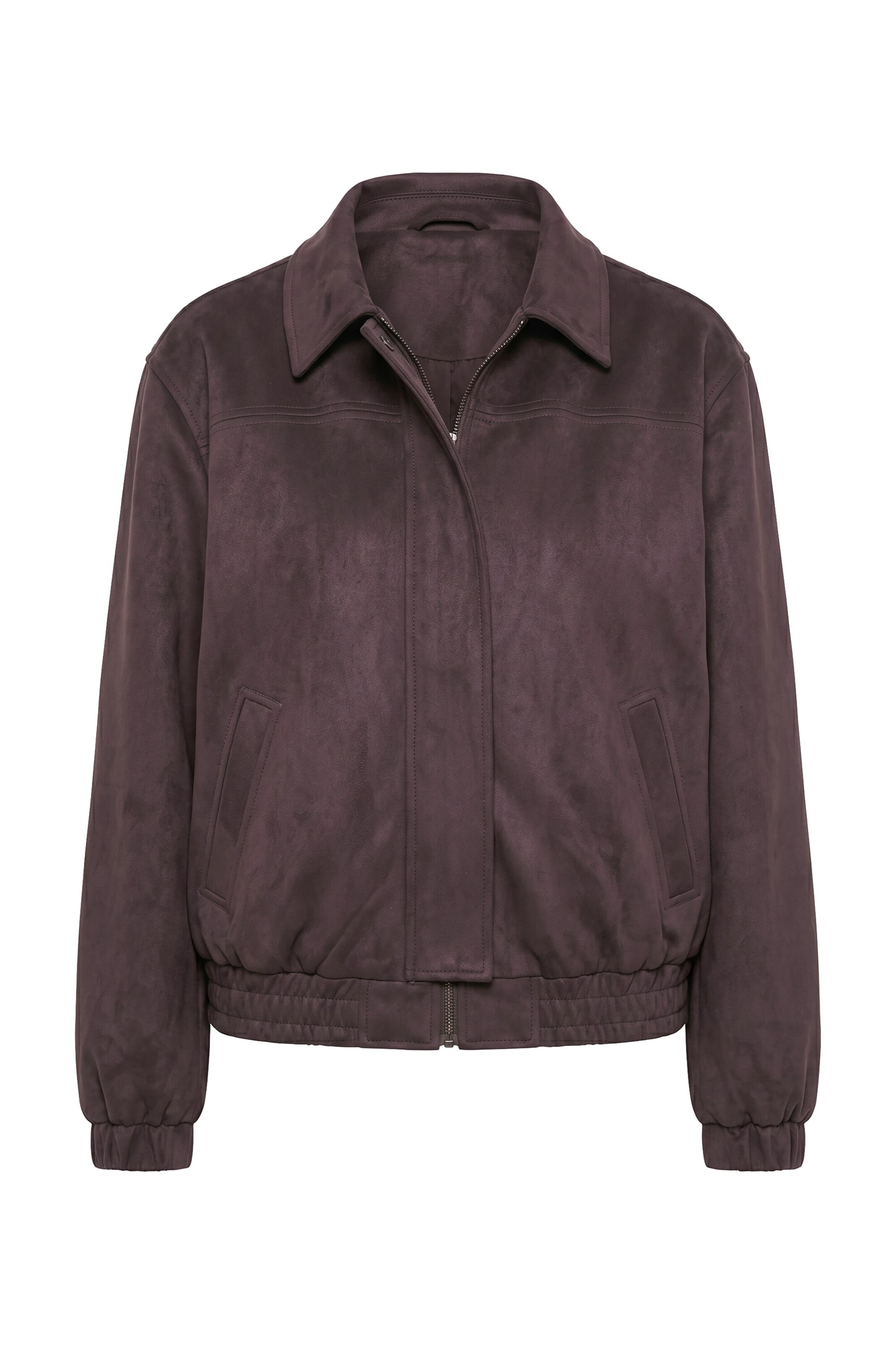 Ulla Popken Between-season jacket in Brown: front