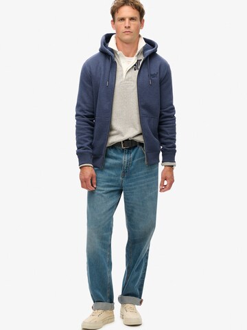 Superdry Sweatvest 'Essential' in Blauw