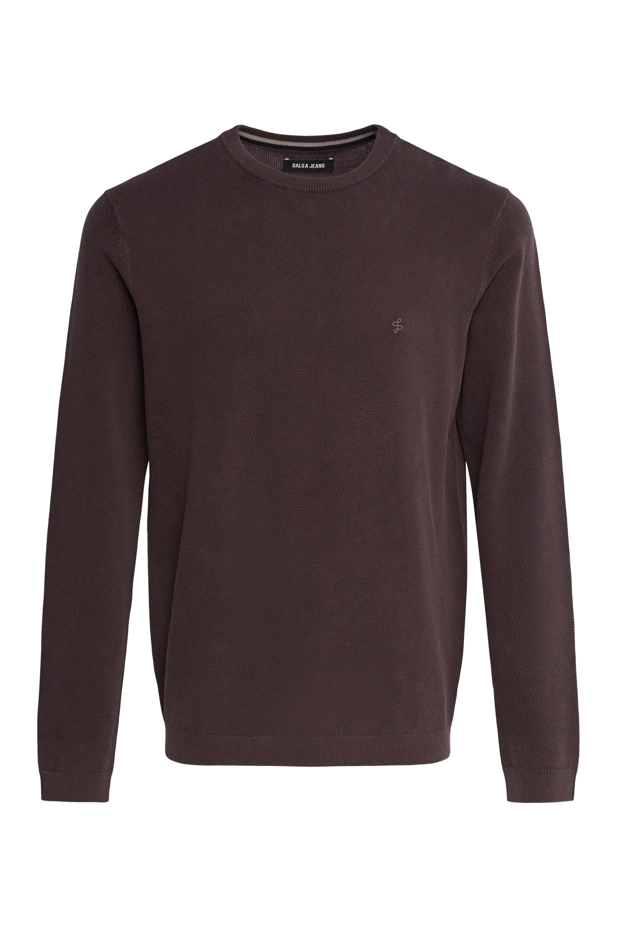 Salsa Jeans Trui in Bruin: voorkant