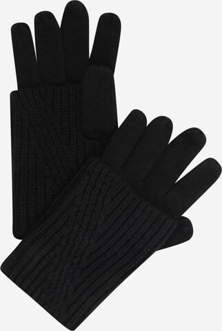 AllSaints - Guantes con dedos 'TRAVELLING' en negro: frente