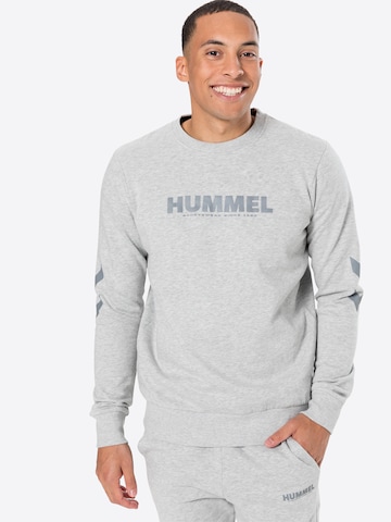 Hummel Суичър 'Legacy' в сиво: отпред