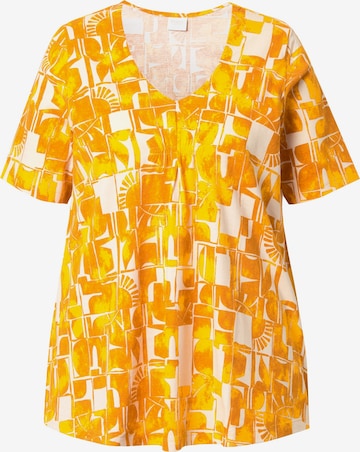 Ulla Popken Shirt in Geel: voorkant