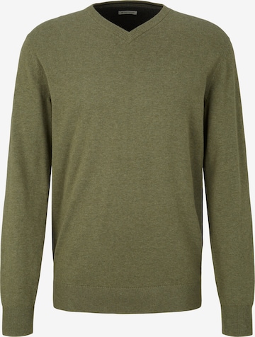 TOM TAILOR - Ajuste regular Jersey en verde: frente