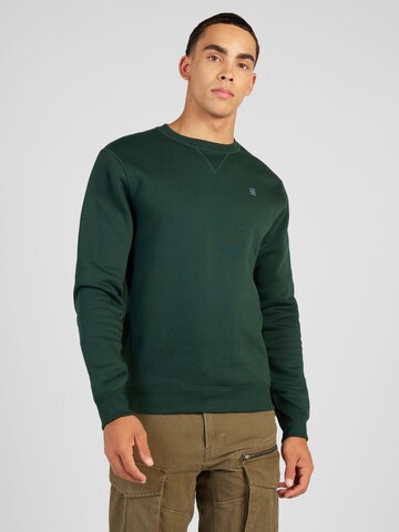 G-STAR Sweatshirt in Groen: voorkant