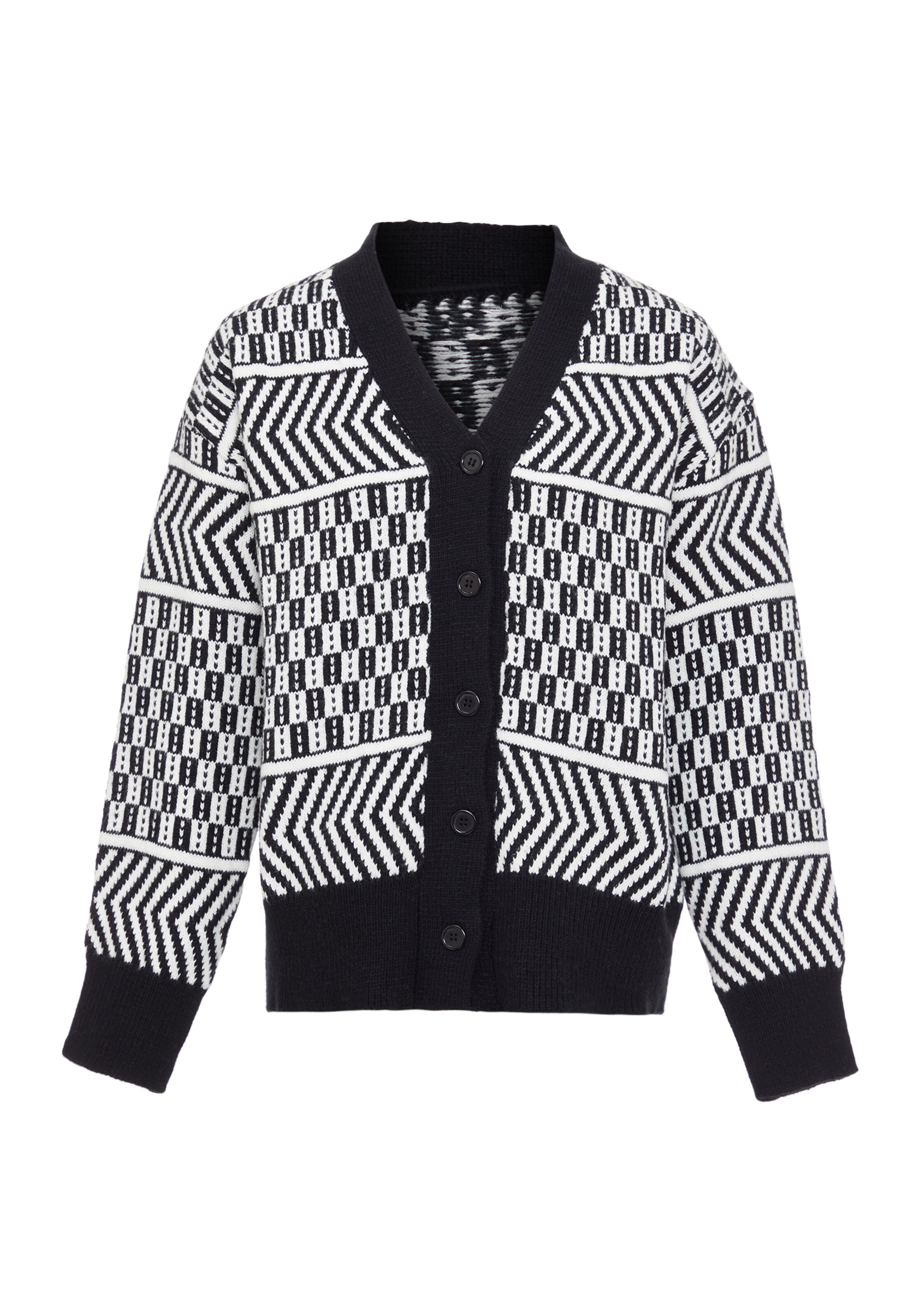 FENIA - Casaco de malha em preto: frente