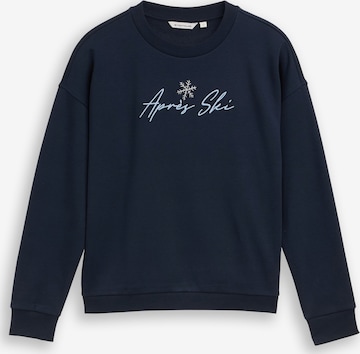 TOM TAILORSweater majica - plava boja: prednji dio