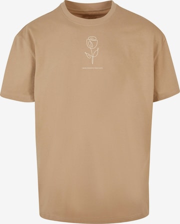 Merchcode T-Shirt 'Spring - Tulip Flower' in Beige: Vorderseite