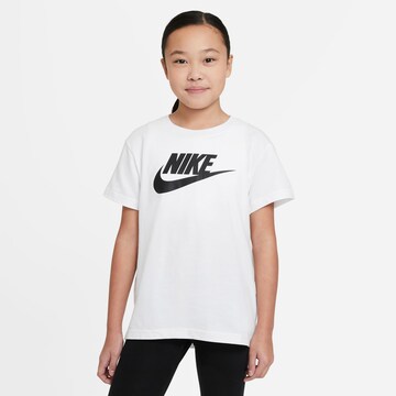 Nike Sportswear Тениска 'Futura' в бяло: отпред