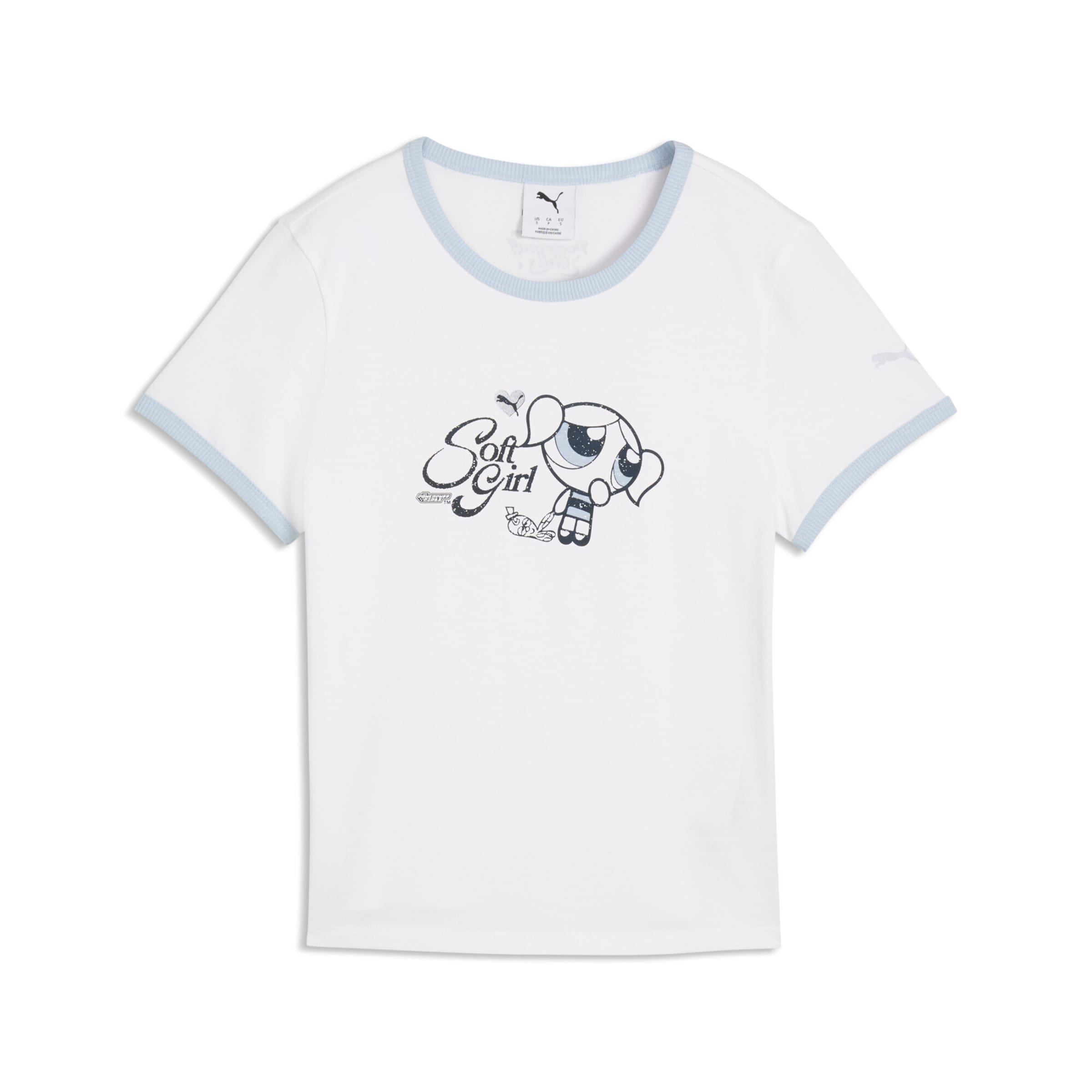 PUMA Shirt  'POWERPUFF' in XXS in mischfarben / weiß, Produktansicht