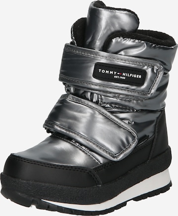 TOMMY HILFIGER Snow Boots in Silver: front