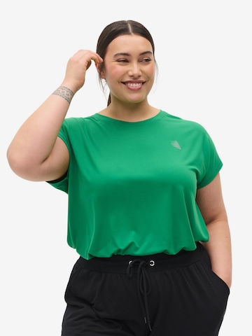 Active by Zizzi Performance Shirt in Green: front
