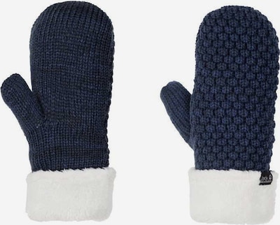 JACK WOLFSKIN Fingerhandschuhe in navy / weiß, Produktansicht