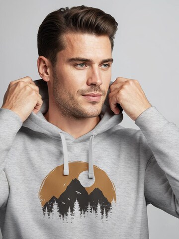 Neverless Sweatshirt 'Mountain Sun' in Grey