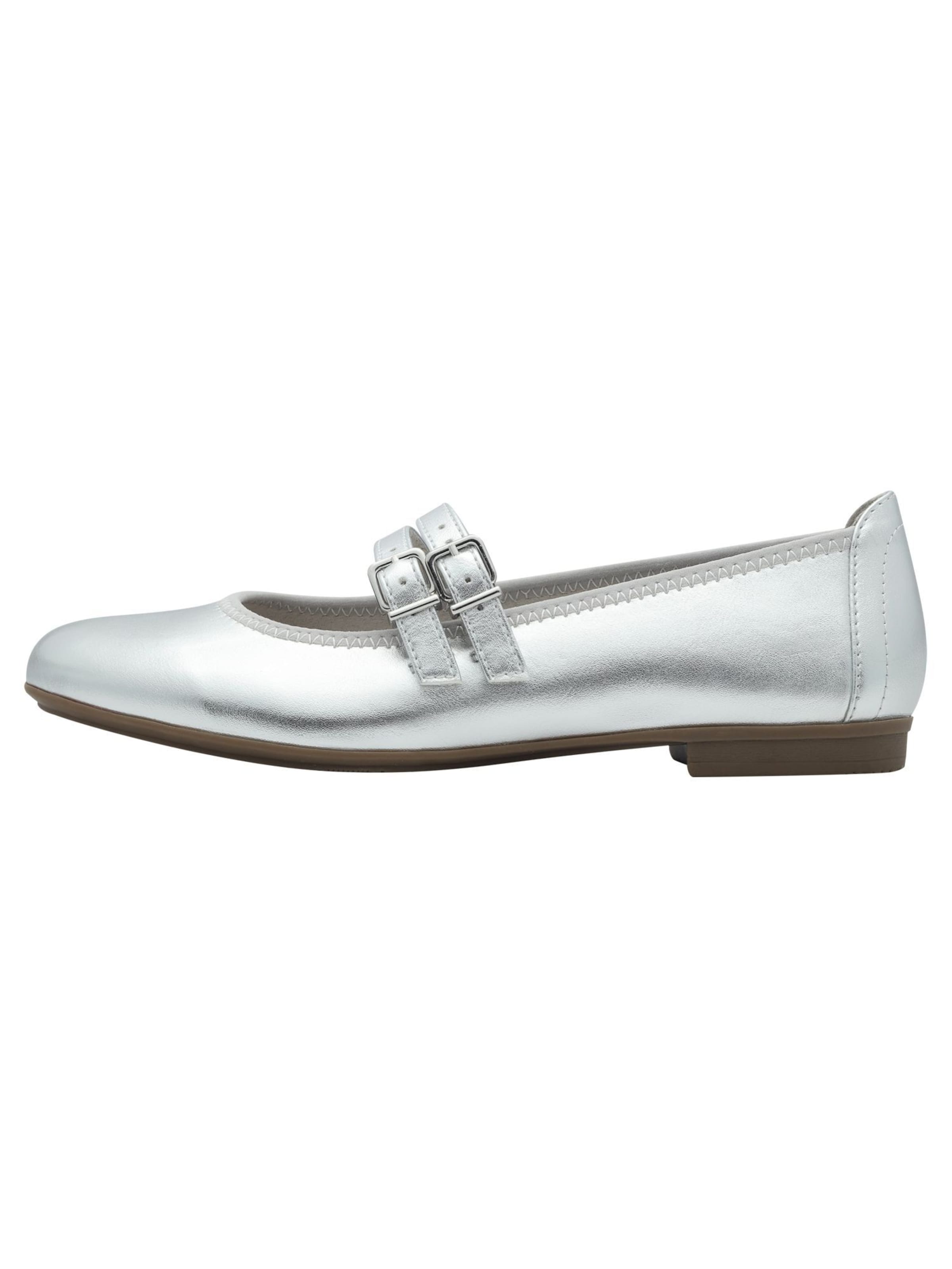JANA Ballerina met riempjes in Zilver