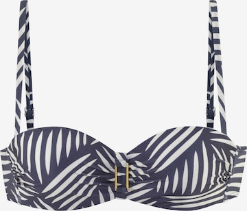 LASCANA Bandeau Bikinitoppi värissä sininen: etupuoli
