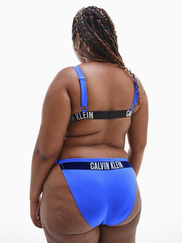 Calvin Klein Swimwear Plus Triangel Bikinitop in Blauw