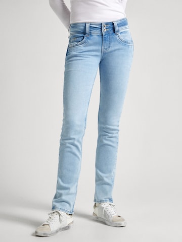 Pepe Jeans Slimfit Jeans in Blauw: voorkant