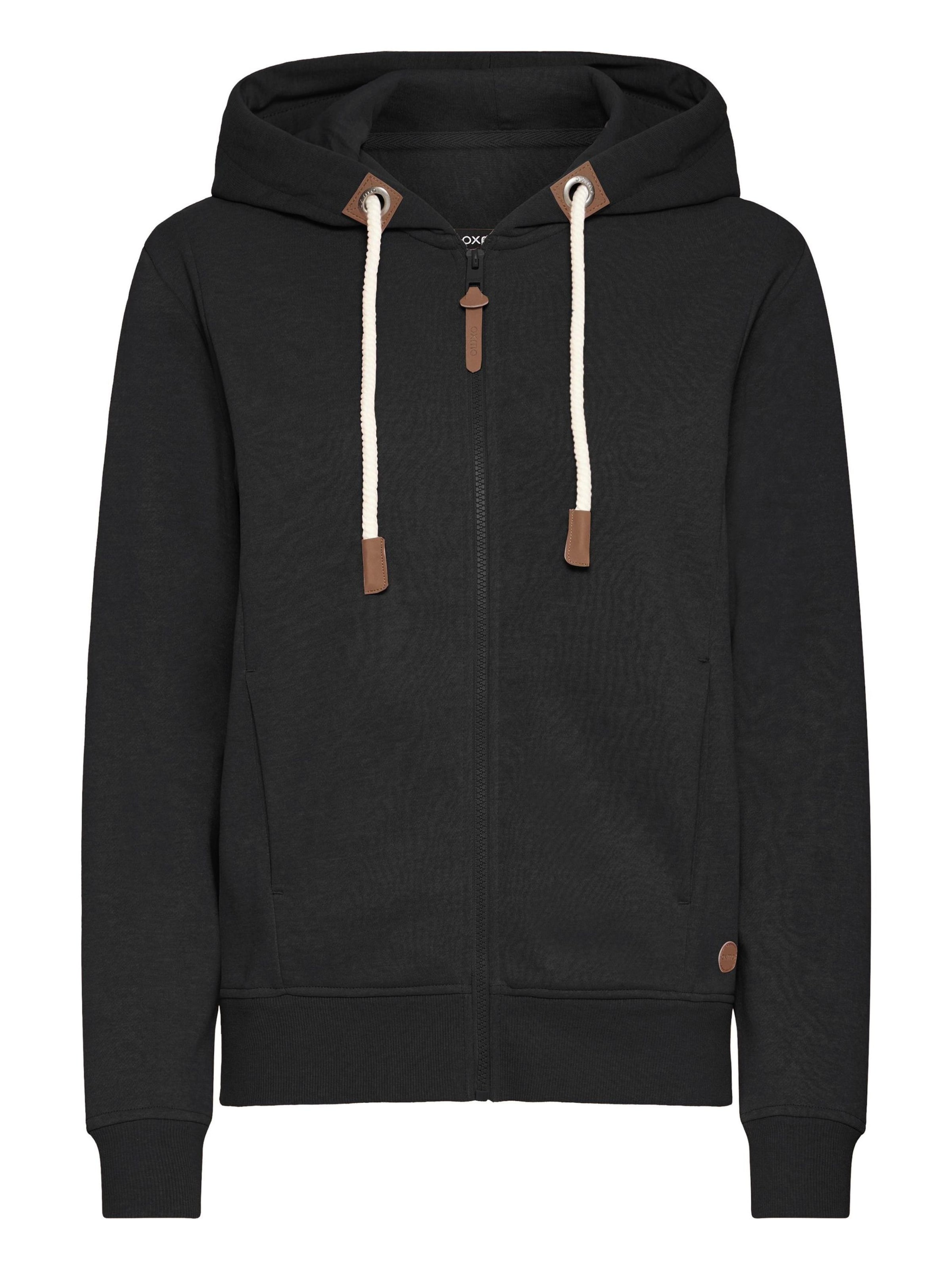 Oxmo Sweat jacket ' OXMILLE ' in Black: front