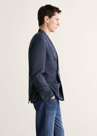 MANGO MAN Slim fit Suit Jacket 'Wave' in Blue