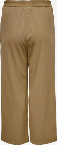 ONLY Carmakoma Wide leg Pleat-Front Pants in Brown