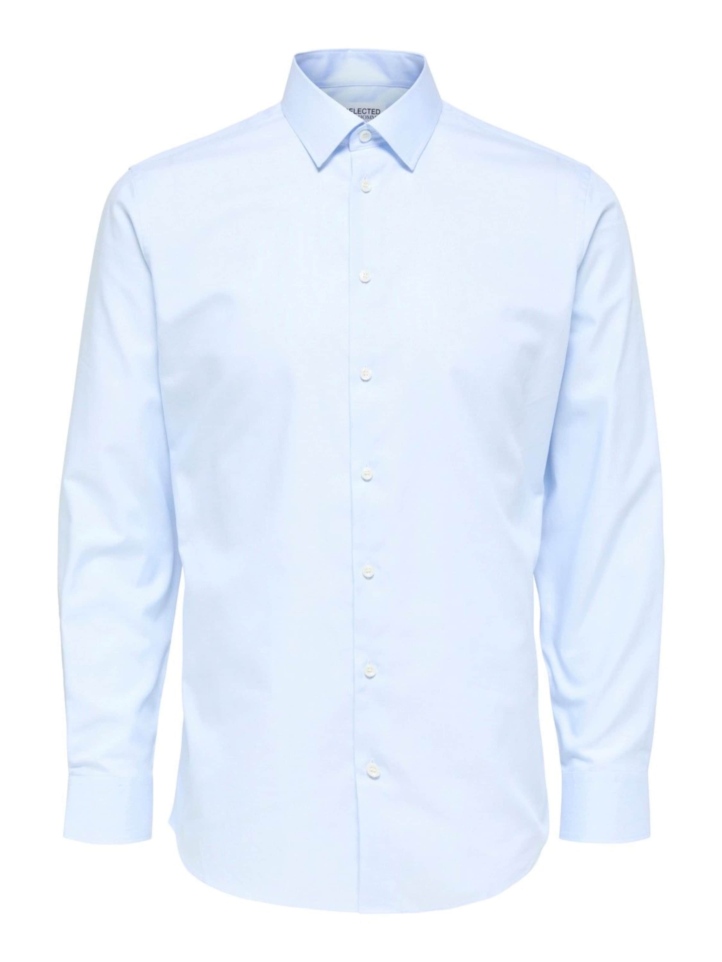 SELECTED Regular fit Button Up Shirt in Blue: front