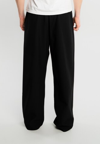 Wide Leg Pantalon à pince 'Dave' Another Cotton Lab en noir
