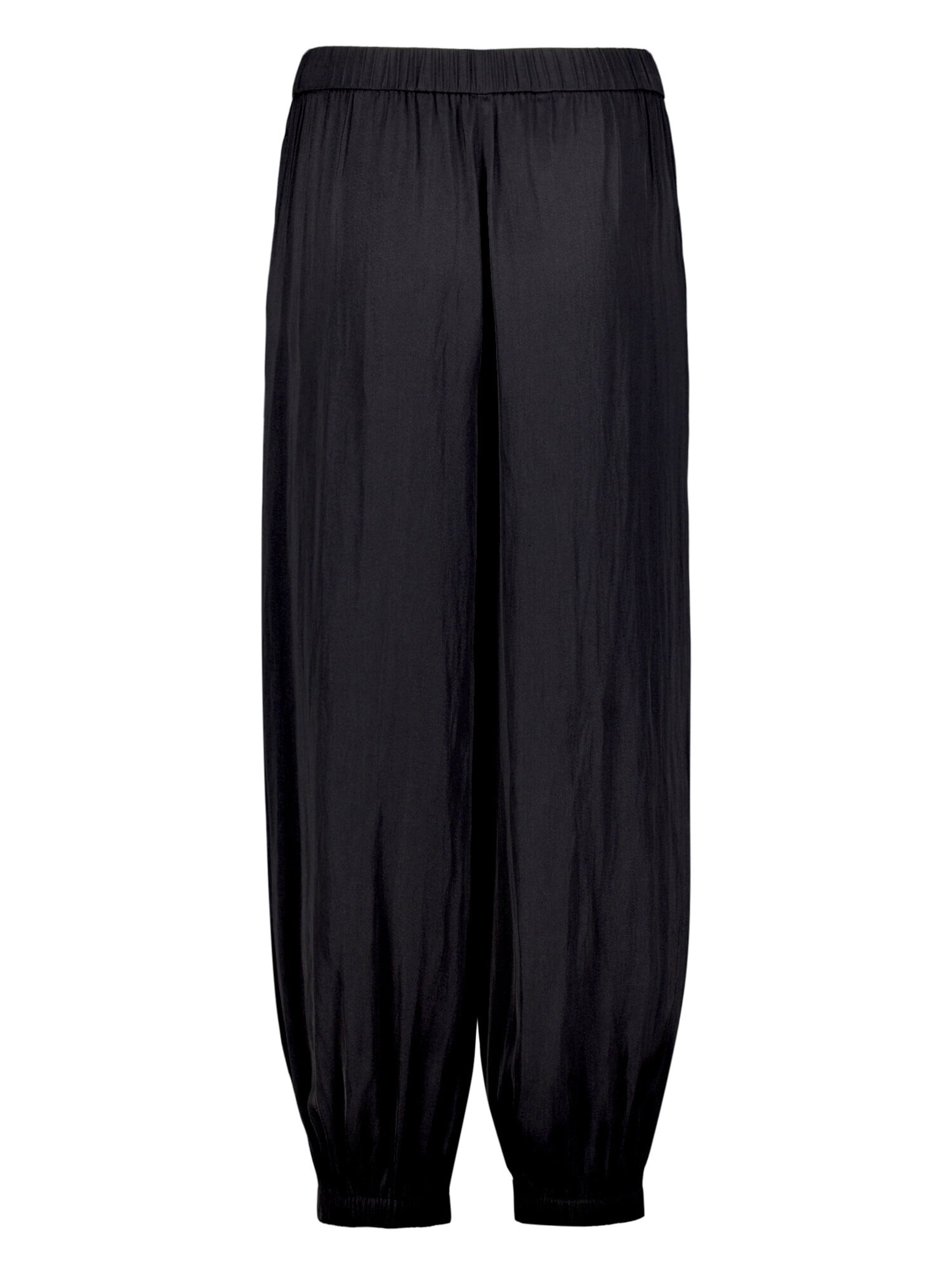 zero Slimfit Schlupfhose mit elastischem Bund in Schwarz