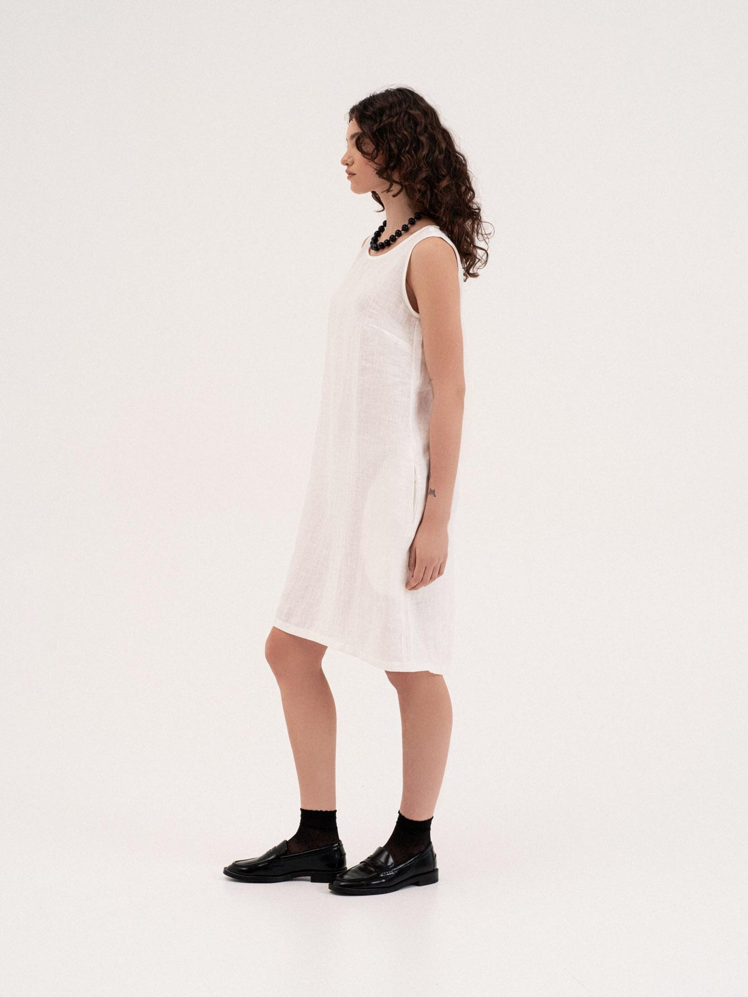 Robe 'Norah' AmourLinen en blanc