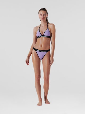 Karl Lagerfeld - Triángulo Top de bikini en lila