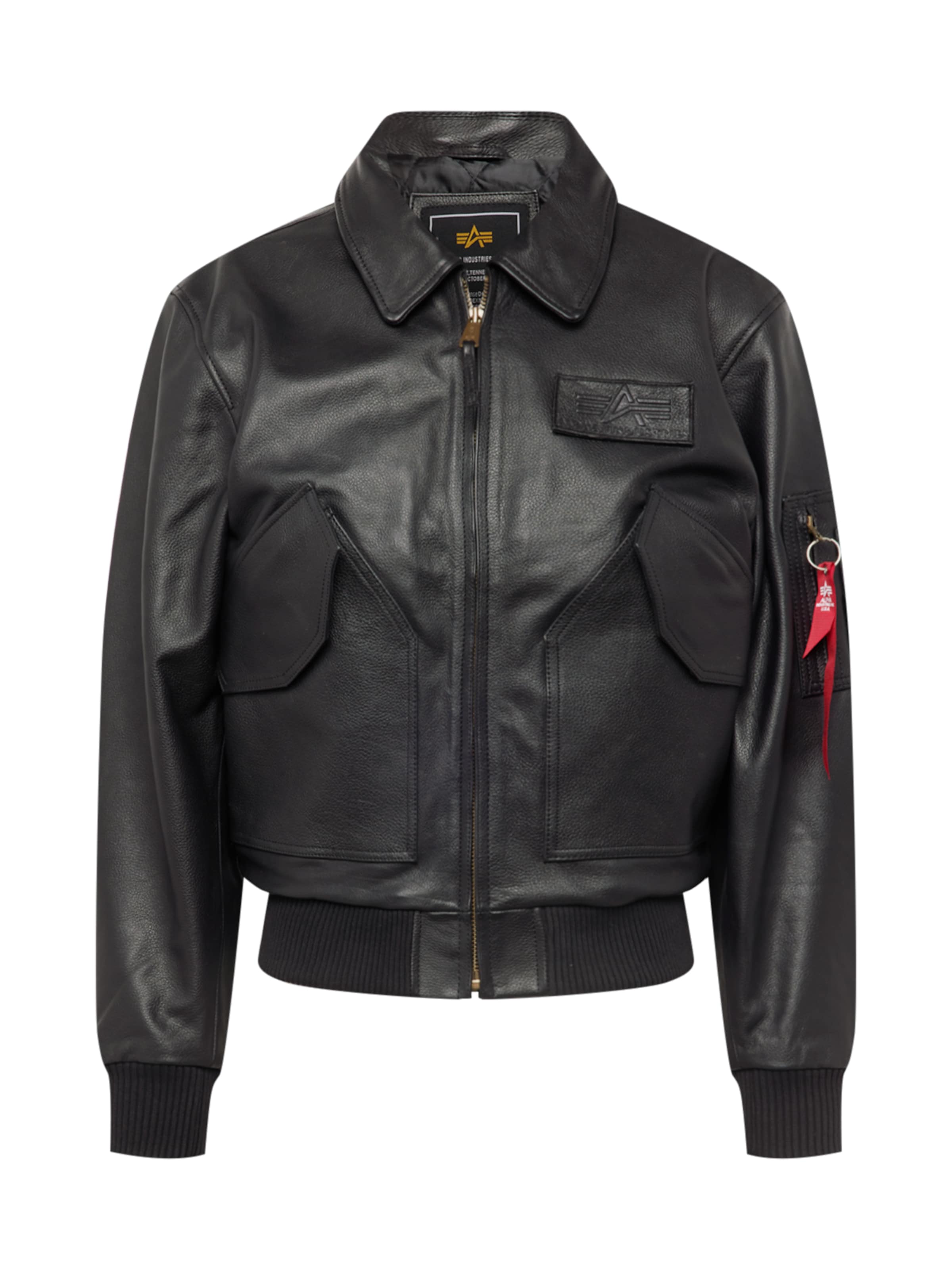 ALPHA INDUSTRIES Преходно яке в черно: отпред