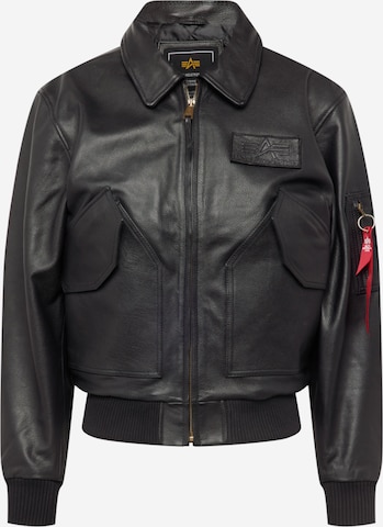 ALPHA INDUSTRIES Overgangsjakke i sort: forside