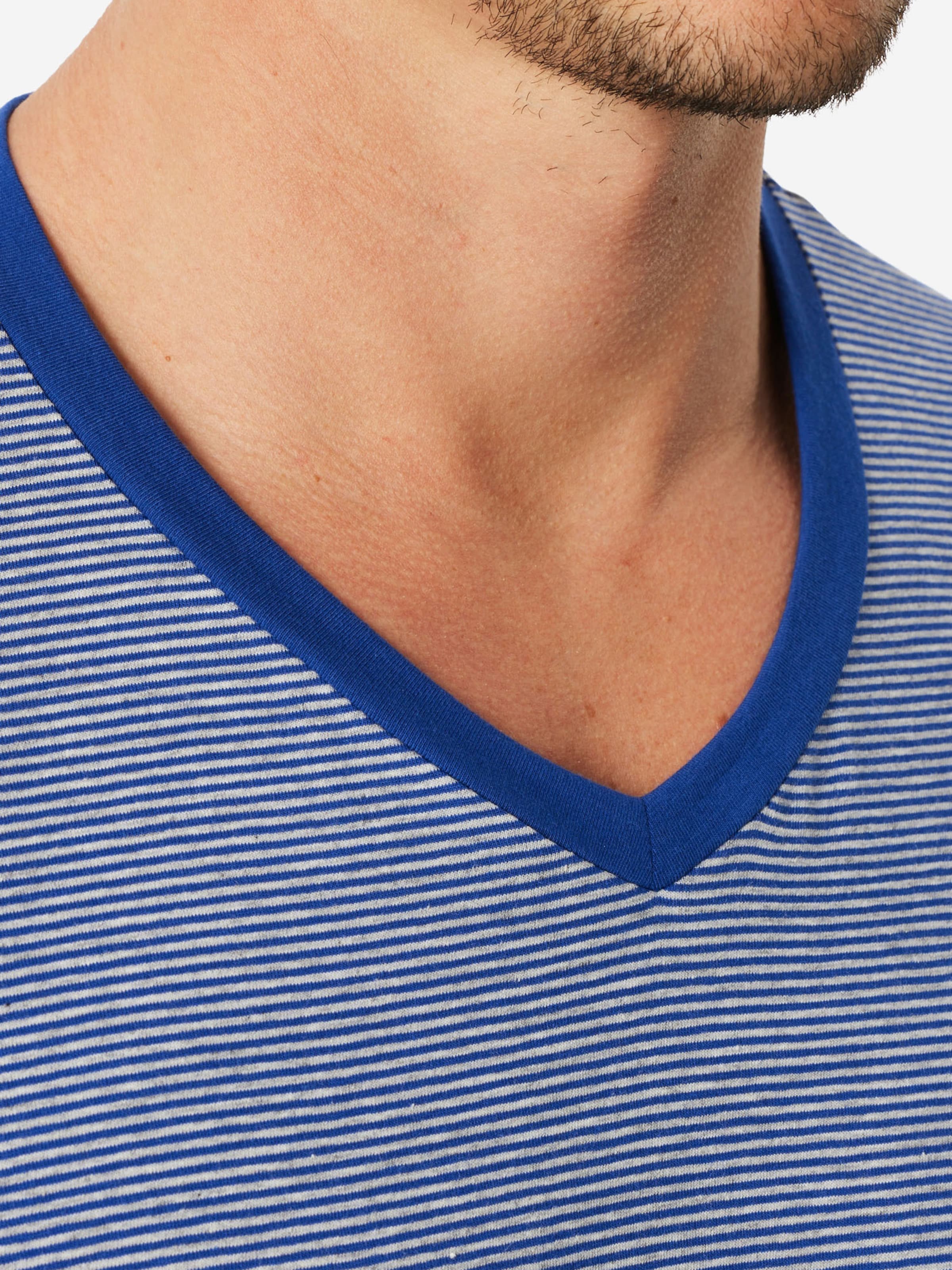 SCHIESSER Pyjama lang ' 95/5 ' in Blauw