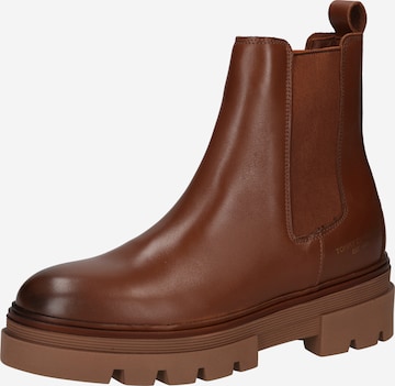 TOMMY HILFIGER Chelsea boots in Bruin: voorkant