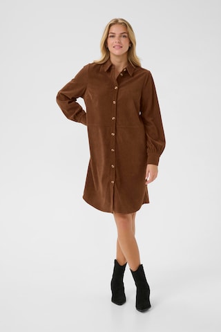 Cream Shirt dress 'Kanna' in Brown