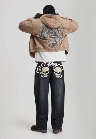 Ed Hardy Свободный крой Джинсы в Черный: сзади