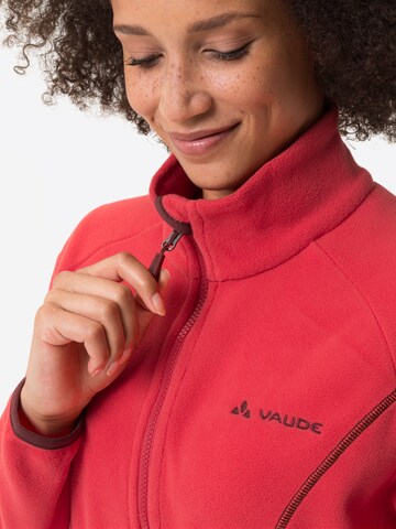 VAUDE Athletic Fleece Jacket 'Rosemoor' in Red