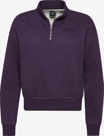 Sweat-shirt Superdry en violet : devant