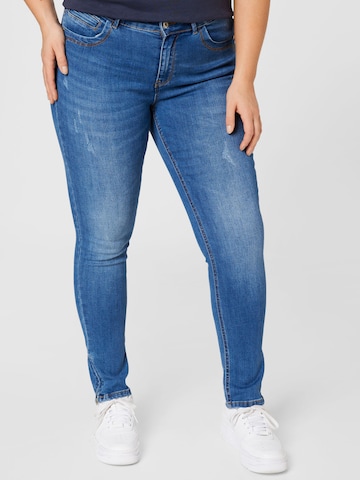 Skinny Jeans 'Karla' de la ONLY Carmakoma pe albastru: față