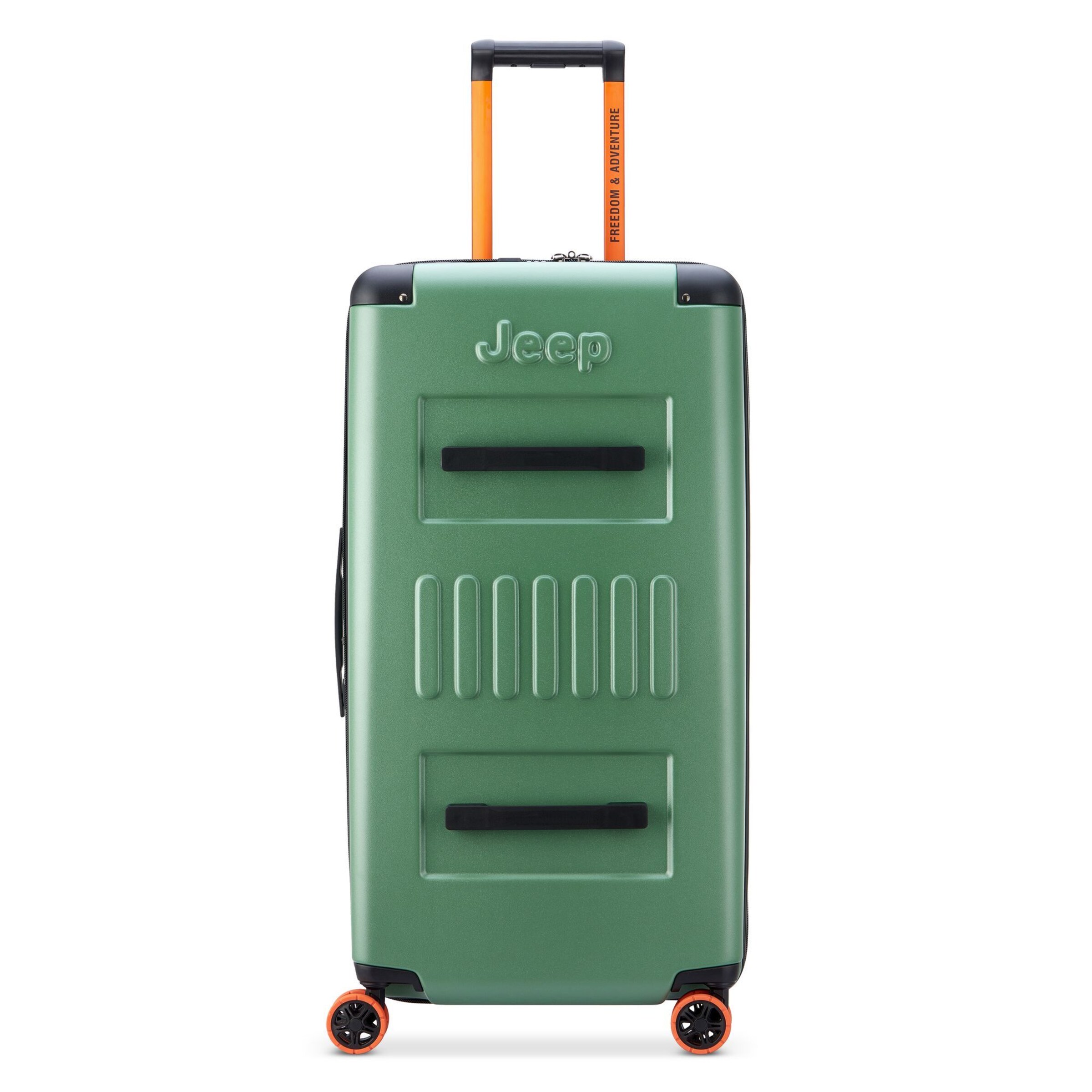Trolley 'JH002B' di Jeep in verde: frontale
