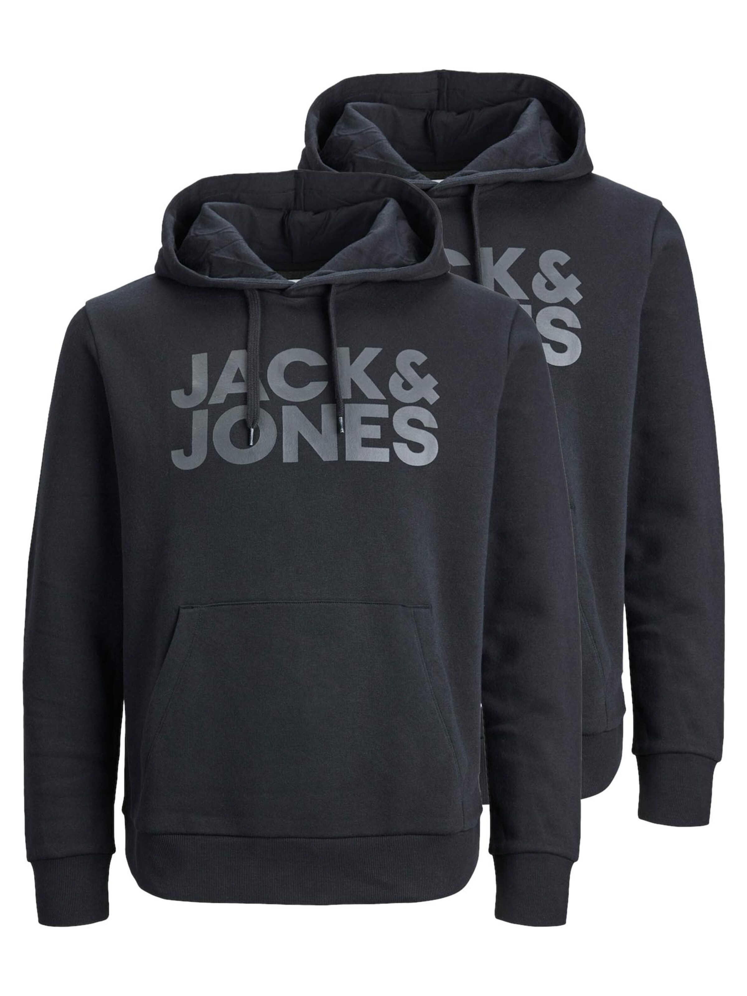 JACK & JONES Sweatshirt 'Corp' in Grey: front