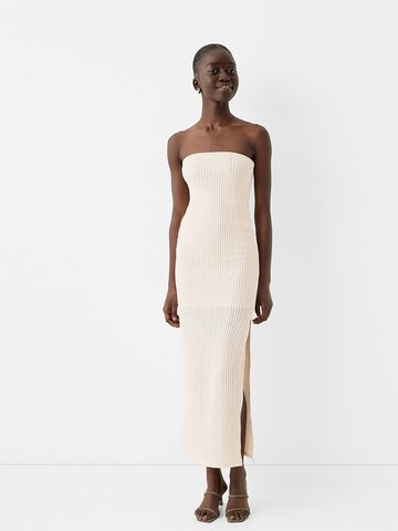 Bershka Knit dress in Yellow