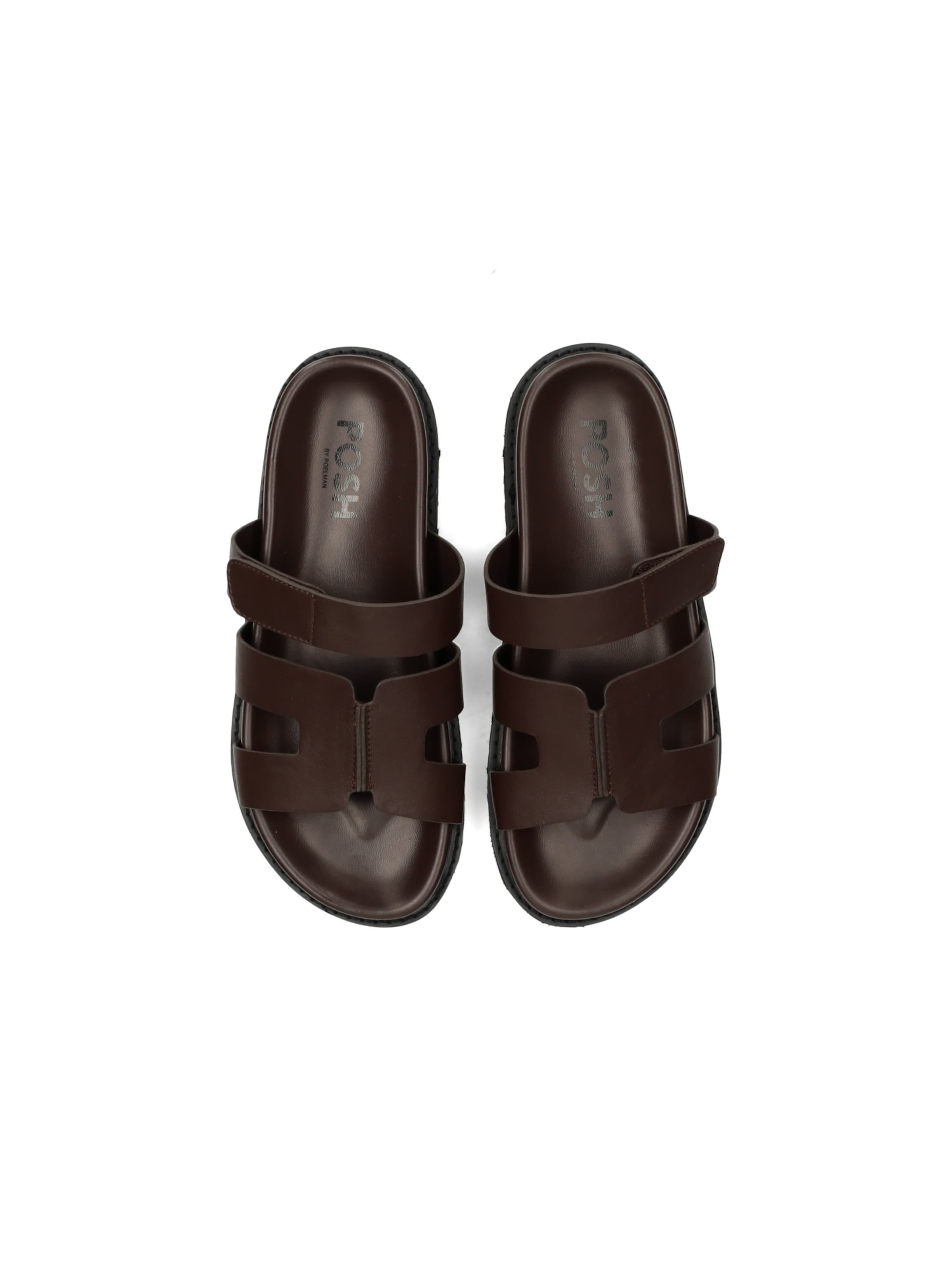 POSH by Poelman Sandalen met riem 'SCOTTIE' in Bruin