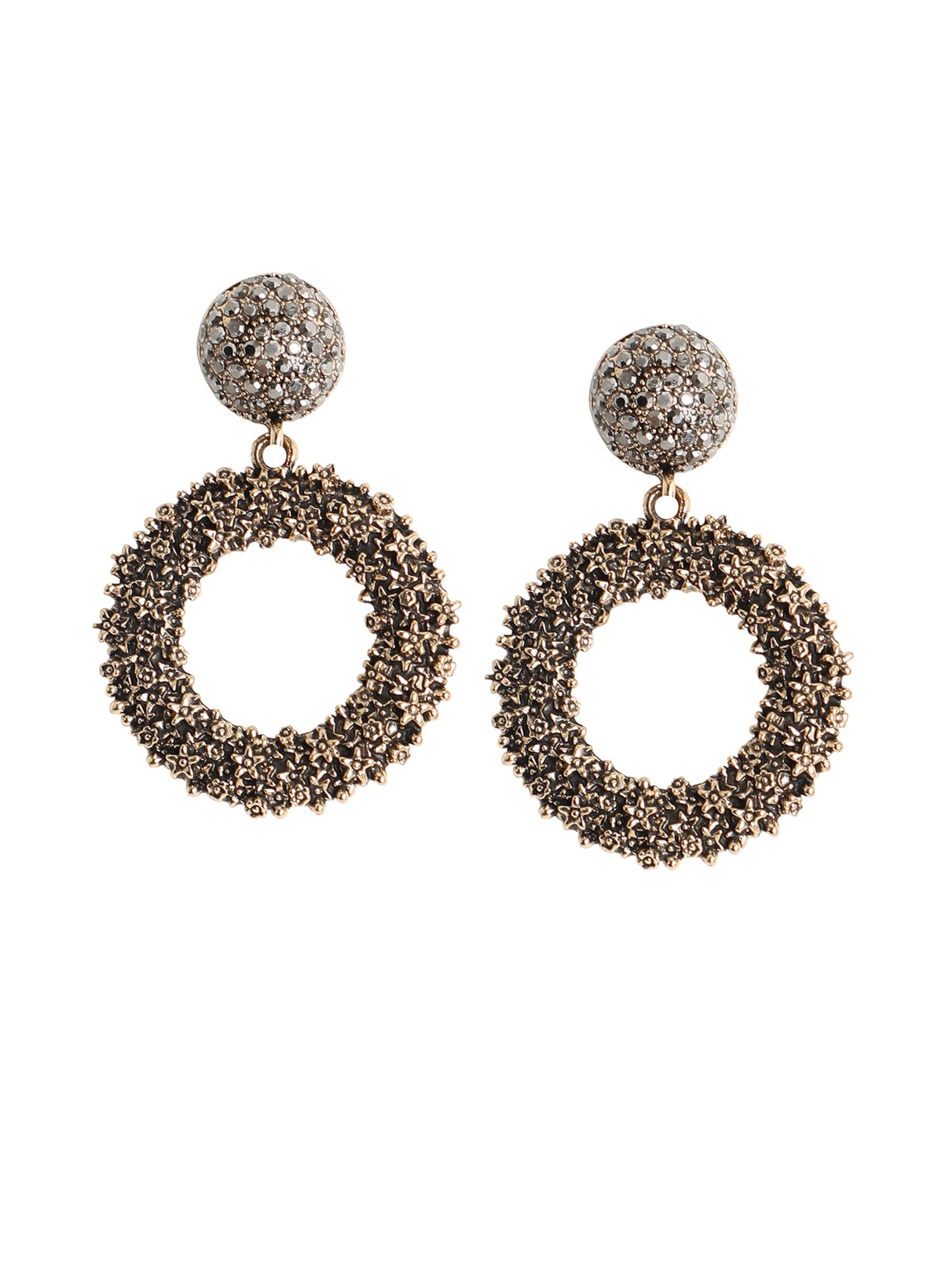 SOHI Náušnice ' Lavonne ' – zlatá: přední strana