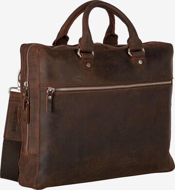 LEONHARD HEYDEN Document Bag 'Salisbury' in Brown: front