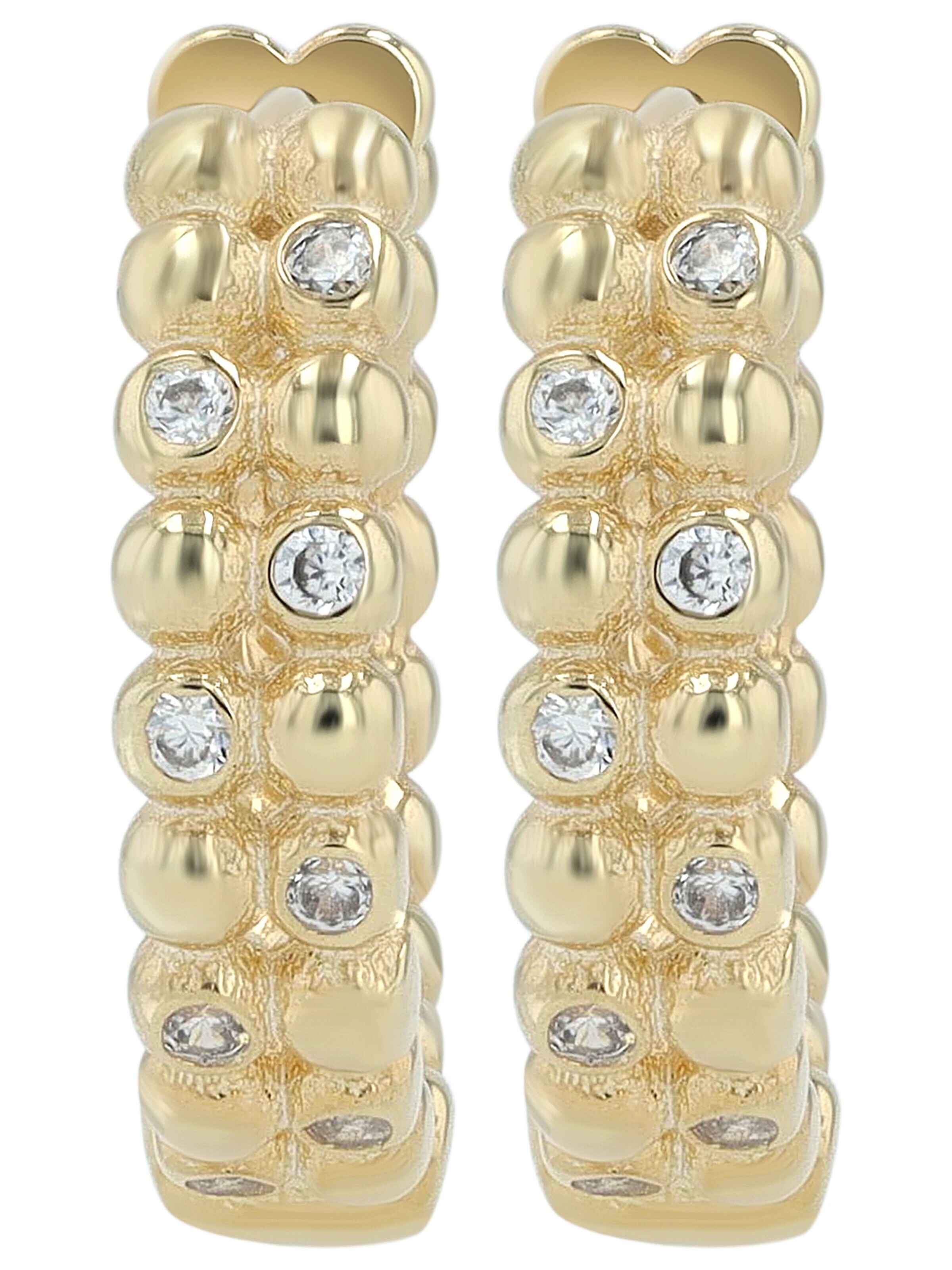 Akzent Earrings '"Yelda" aus 925 Sterlingsilber, rhodiniert, langlebig' in Gold: front