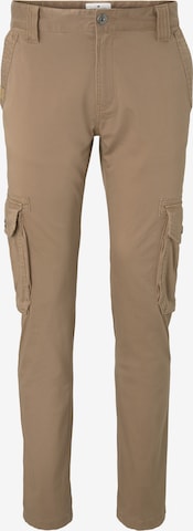 Regular Pantalon cargo TOM TAILOR en beige : devant