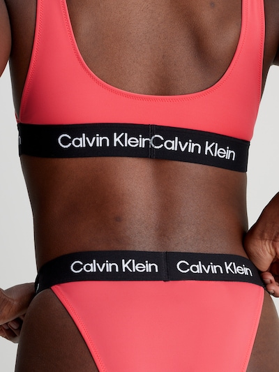 Calvin Klein Swimwear Bikinihose in orange / schwarz / weiß, Produktansicht