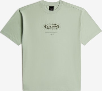 G-STAR Shirt 'Hyper Graphic Relaxed T-Shirt' in Groen: voorkant