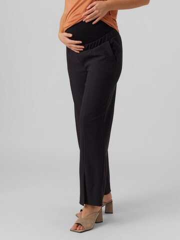 Vero Moda Maternity Loosefit Kalhoty 'Meddy' – černá: přední strana