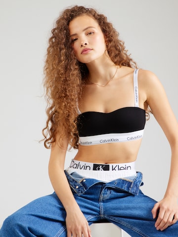 Calvin Klein Underwear Bygelfri Behå i svart: framsida